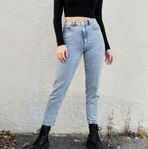 GARAGE Women's Mom Blue High Waist Jeans - Size 00, XXS
